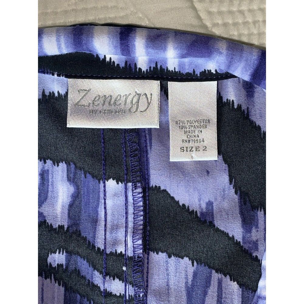 Chico's Purple and Black Patterned Utility Jacket - Picture 11 of 16
